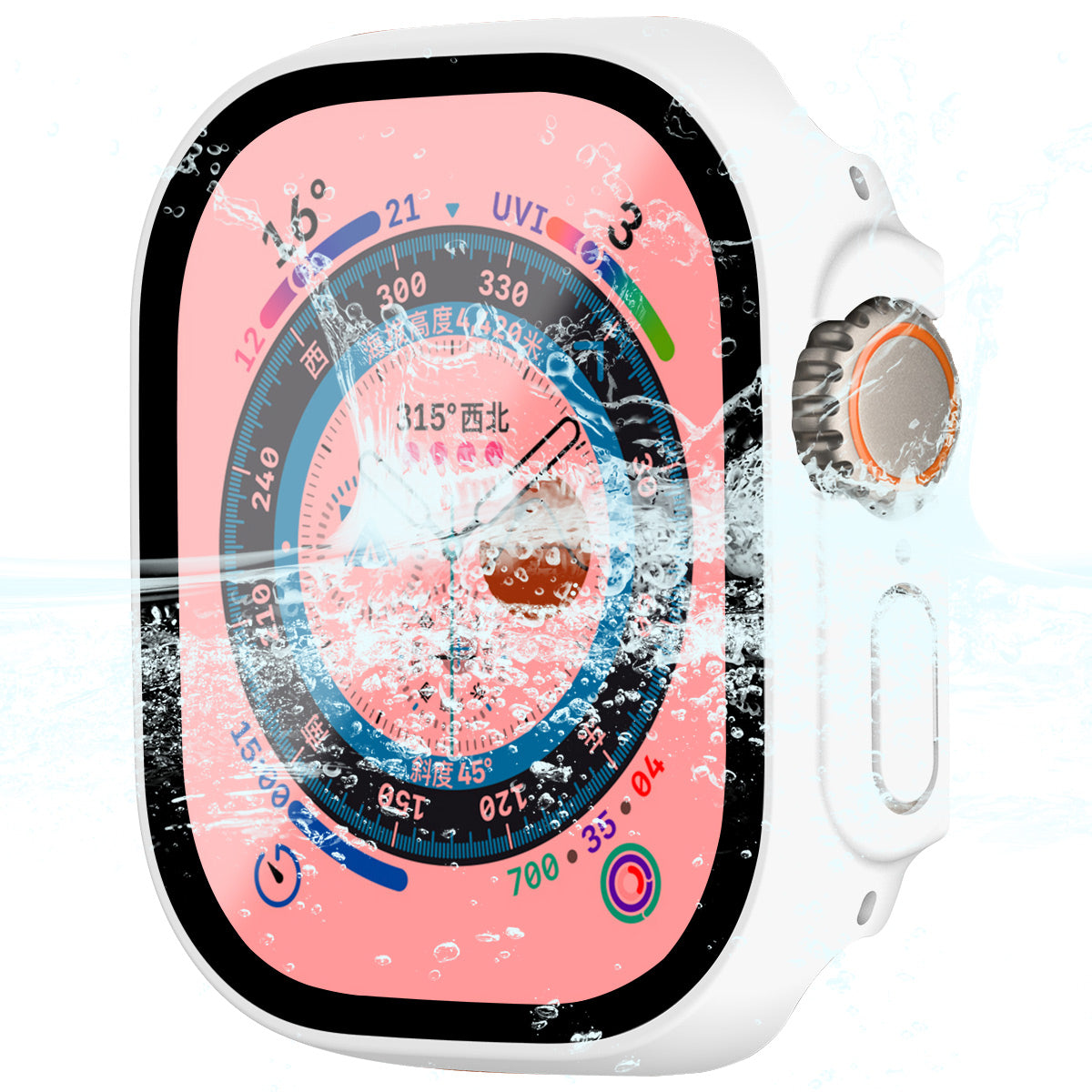 ENKAY HAT PRINCE For Apple Watch Ultra 2 49mm Ultra 49mm Waterproof Case Tempered Glass Screen Protector Hard PC Full Protection Watch Cover ENKAY HAT PRINCE For Apple Watch Ultra 2 49mm Ultra 49mm Waterproof Case Tempered Glass Screen Protector Hard PC Full Protection Watch Cover